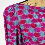 Saks 5th Avenue Vintage Saks Fifth‎ Avenue Silk Blouse Classy Chic 80's Luxury Colorful Artsy Photo 3