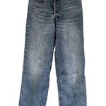 Levi's  Ribcage Straight Jeans 11" Ankle Button Fly Medium Wash Blue 24x27 Photo 1