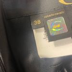 Just Cavalli  Black Satin Skirt Size 38 Italy Designer Fit‎ & Flare Panel Detail Photo 9