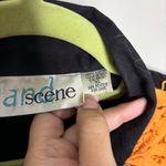 Island Scene Patchwork Textured Vintage Jacket Sz XL Black Photo 6