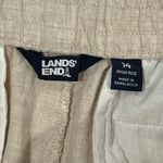 Lands' End High Rise Wide Leg Linen Pleated Light Tan Khaki Size 14 Pants 537648 Photo 4