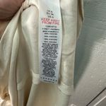 Topshop  Knot Front Ivory  Satin Long Sleeve V Neck Top Size 4 NWT Photo 9