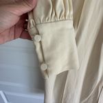 Alexis  Ivory Shey Satin‎ Side Slits Crepe Style V-Neckline Dress size S Photo 8