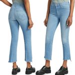 Mother Denim The Insider Crop Step Fray in Hold My Hand Light Wash Size 28 Blue Photo 3