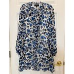 Saloni Tilly Floral Silk Mini Dress in Forget Me Knot Size 2 Blue Photo 5