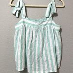 Stoney Clover Lane  X Target Green & White Striped Crop Top S Tie Shoulder Beachy Photo 0