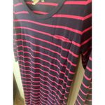 Banana Republic Stripe Pink Blue Tunic Tshirt 3/4 Sleeveless Mini Dress Women M Photo 3
