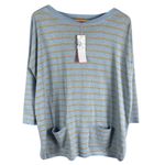 Lilly Pulitzer Cobo Sweater Heathered Crew Blue Coastal Shell Stripe Size XXS Photo 3
