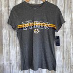 NWT NHL Nashville Predators Grey Velvet Lettering Tee Photo 0