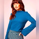 Band of the Free AVRIL TEAL MOCK NECK CROP TOP NWT Green Size XS Photo 0