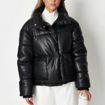 Missguided Faux Leather Puffer Jacket NWT Photo 0