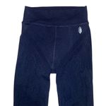 free people navy leggings with lace legs and stirrup bottoms Blue Photo 2