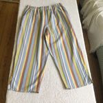 Jones New York Vintage Striped Linen Blend High Waisted Capri Pants - Sz XL Photo 1