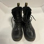 Dr. Martens Boots Serena Faux Fur Lined Lace Up Boots in Black Sz US 6/EU 37 GUC Photo 4