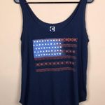 Billabong  Women’s American Flag Aztec Print Navy Blue Tank Top Photo 0