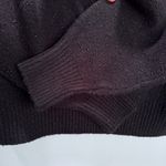 Karl Lagerfeld  Paris‎ Black Metallic Split Neck Lured Knit Holiday Sweater XL Photo 2
