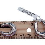 Sterling Silver 925  Lavender Crystal Hoop Earrings Photo 7