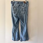 American Eagle Super Hi-Rise Flare Stretch Denim Jeans Distressed Photo 2