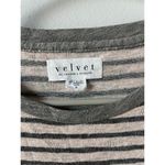 Velvet by Graham & Spencer Zabrina Textured Pink & Gray Stripe Bell Sleeve Top Photo 3