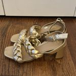 Crown & Ivy  Gold Block Heel Sandal Size 8 Photo 2
