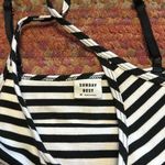 NWOT SUNDAY BEST BLACK WHITE STRIPE CAMI V NECK THONG BODYSUIT ONE PIECE Size M Photo 1