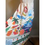 Medium tropical vacation‎ maxi dress boho cottage core floral blue green resort Multiple Photo 2