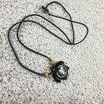 Black and Green Turtle Pendant Necklace on Cord Wooden Bead Accents One Size Photo 14