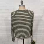Aerie  Olive Cropped Striped Long Sleeve Tee Photo 3