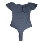 BCBGMAXAZRIA Black Ruffle Off Shoulder The Bodysuit Size XXS Photo 3