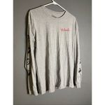 Disney Minnie Mouse Shirt Womens Grey Long Sleeve  Crew Neck Pullover Large Photo 1