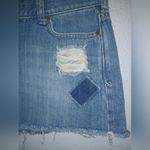 Hollister  5 32x11 Jeans Mini Skirt Distressed Denim Raw Hem Photo 3