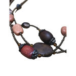Women's Unbranded Brown Reddish Brown Beaded Layered Necklace One Size Photo 3