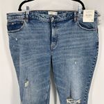 Abercrombie & Fitch Women's Distressed High Rise Mom Jeans Blue Size 36/22 NWT Photo 4