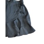 Banana Republic Ruffle Hem Black Mini Skirt, Stylish Party Cocktail Skirt Photo 5