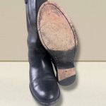 Frye  Melissa Logo Black & Brown Leather‎ Knee High Boots 76436 Women's 6.5 B Photo 7