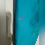 Alo Yoga  High Waist Fast Legging Bright Aqua Zip Front Leggings Size Medium Photo 9