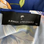 Amanda Uprichard x Gwynnie Dress Bee Blue Floral V-Neck Fit And Flare Mini 1X Photo 3