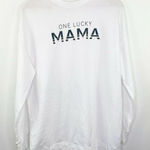 Apt. 9  One Lucky Mama White Pullover Crewneck Sweatshirt Women's Size Small S Photo 0