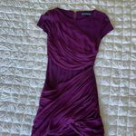 Alice + Olivia Purple Silk Drapey Dress Photo 2