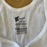 Hanes  Aura Ribbed Tank In White Photo 2