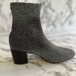 Sol Sana  Shimmer Sock Booties Black Silver Metallic 36/5.5 Glam Block Heel Chic Photo 10