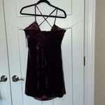 NWT DEX Plum Halter Velvet V Photo 2