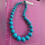 Lucky Brand Blue Beaded silver tone Necklace 20+2” Photo 2