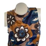 Lulus - Moon River Delia Brown And Blue Print Dress Photo 3