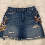 Abercrombie & Fitch Embroidered Denim Mini Skirt Photo 0