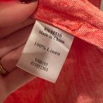 Coldwater Creek  Salmon Pink Sleeveless Button Up Blouse 100% Linen Size 1X Photo 3