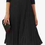 Grace Karin  Women High Elastic Waist Pleated Chiffon Skirt Midi Swing A-line Ski Photo 0