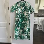 Ann Mashburn Paige Maxi Dress Green Watercolor Leaf Mikado Size Small New Photo 6