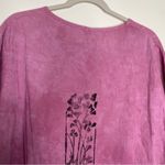 Hand dyed hand painted handmade boho Lagenlook blouse by Heather Reid Clothing Pink Size L Photo 3