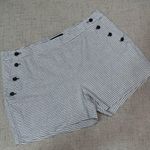 Banana Republic  White Pinstripe Chambray Sailor Pique Shorts Size 14 Photo 2
